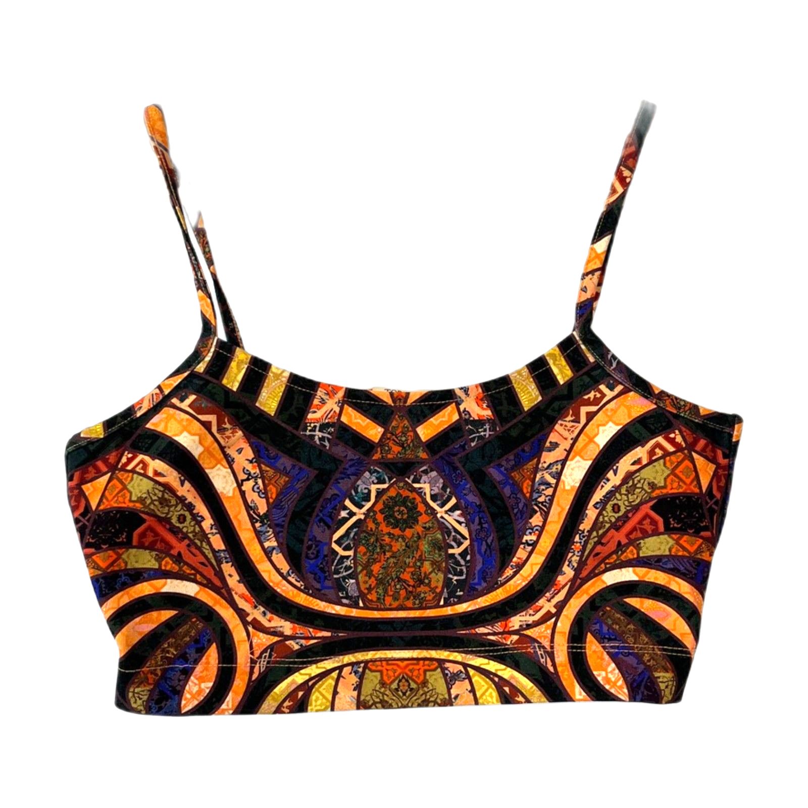 Torn By Ronny Kobo Multicolor Crop Top Xs Boho Festival Summer